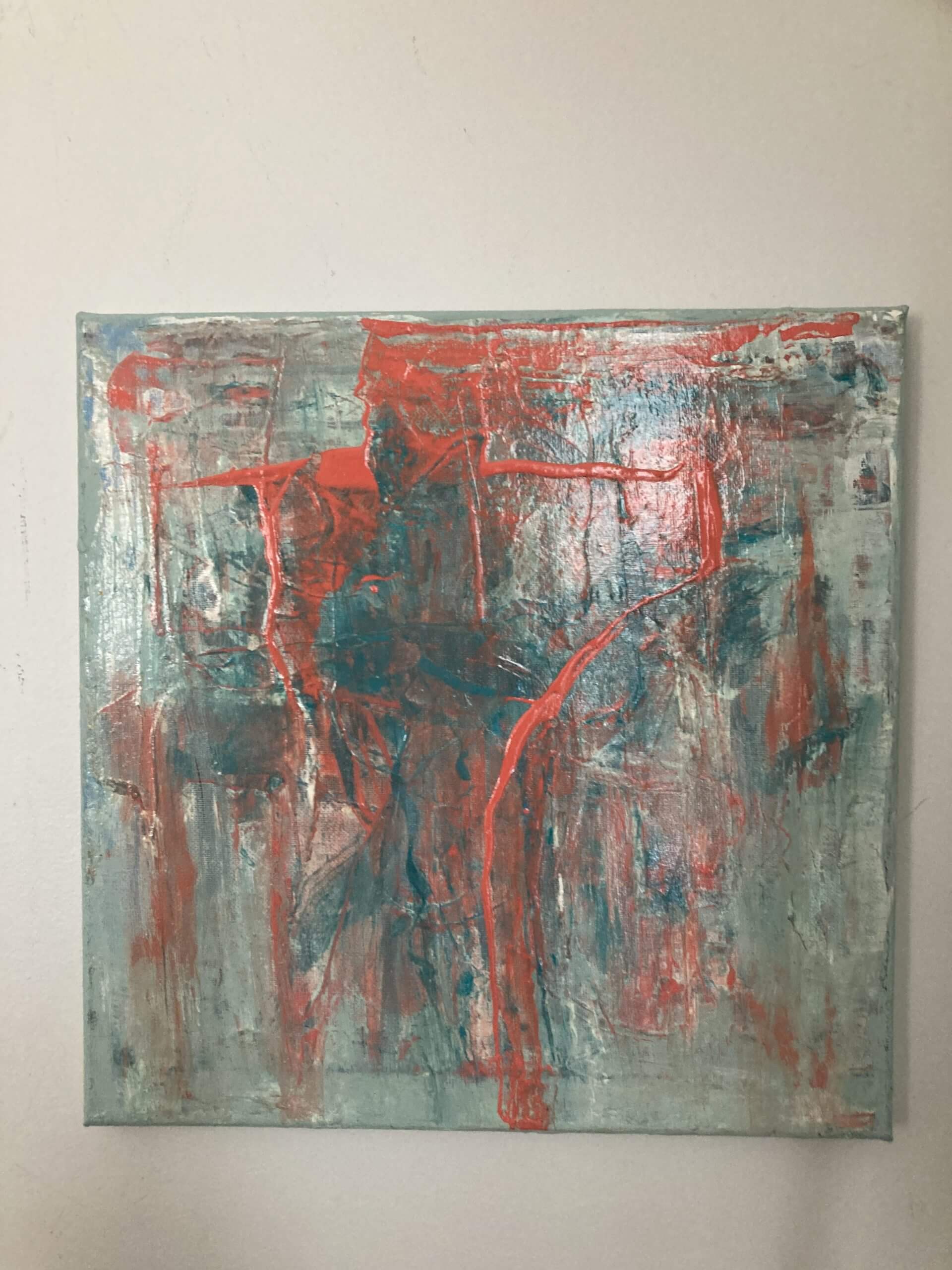 Red Energy Flows Painting