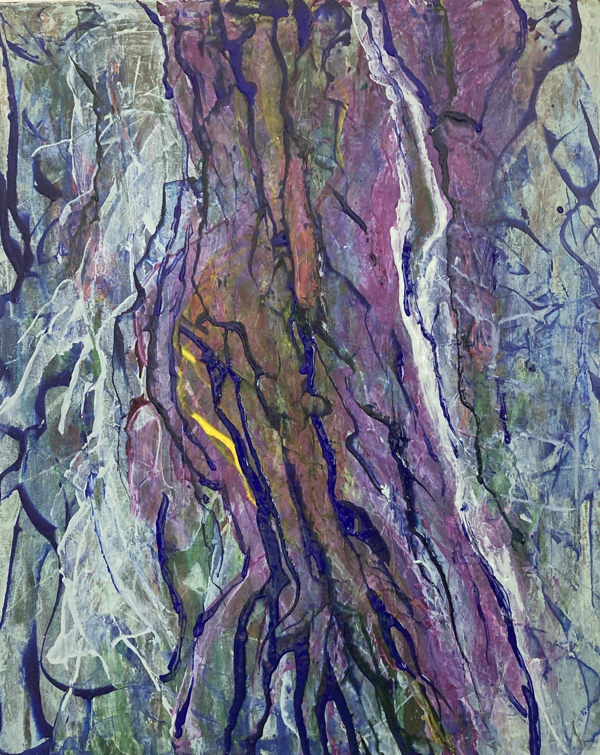 ancient yews abstract painting